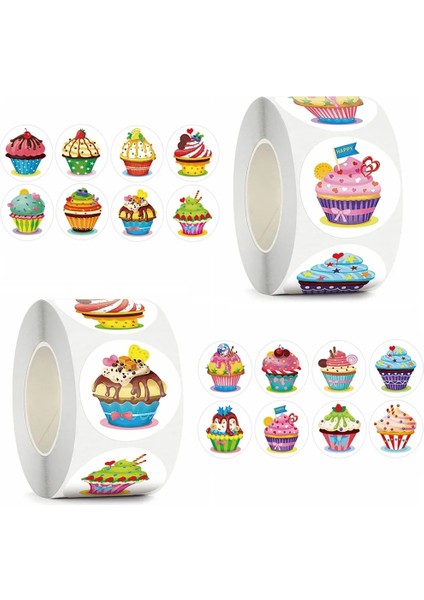 QY1051-500PCS 100-500 Adet Mutlu Doğum Günü Çıkartmaları 2.5 Cm/1 Inç Çocuk Doğum Günü Partisi Hediye Sızdırmazlık Süslemeleri Tebrik Kartı Pişirme Etiketleri (Yurt Dışından) indirimleri