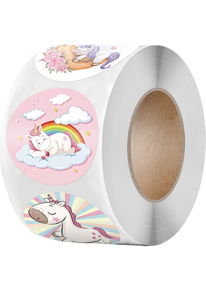 QY839-300PCS 100-500PCS Ödül Etiket Çocuklar Için Unicorn Hayvan Sevimli Desen Hayvanlar Karikatür Çıkartmalar Okul Öğretmen Malzemeleri Çocuk Etiket (Yurt Dışından)