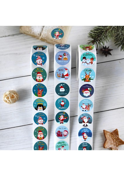 H 50 Adet Noel Hediyesi Çıkartmalar Dekoratif Sızdırmazlık Sticker Merry Christmas Ödül Kendinden Yapışkanlı Etiketler Çocuk Günü Partisi (Yurt Dışından)