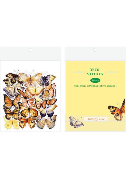 Kelebek Aşk 40 Adet Çiçek Çıkartmalar Dizüstü Bilgisayarlar Için Kelebek Kırtasiye Çıkartmalar Dıy Günlüğü Bullet Dergisi Dekorasyon Çıkartması Albümü Scrapbooking (Yurt Dışından)