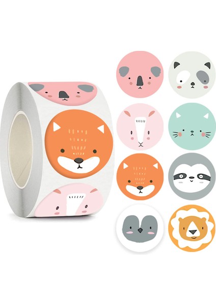 QY2018-300PCS 100-500PCS Sevimli Etiket Çocuklar Için Hayvanlar Yüz Ödül Etiket Sınıf Öğretmeni Malzemeleri Motivasyon Scrapbooking (Yurt Dışından) fiyatları
