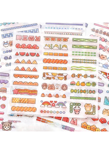 10 Sayfalık Kawaii Sınır Çıkartmalar Dıy Scrapbooking Dergisi Planlayıcısı Dizüstü Süslemeleri Kore Kırtasiye Etiket Endeksi Etiket (Yurt Dışından) fırsatları