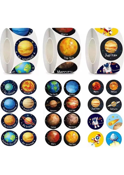 QY1590-100PCS 50-500PCS Çocuk Ödül Çıkartmaları Uzay Gezegen Etiket Okul Öğretmeni Ödül Öğrenci Scrapbooking Kırtasiye Günlükleri Etiket (Yurt Dışından) fiyatları