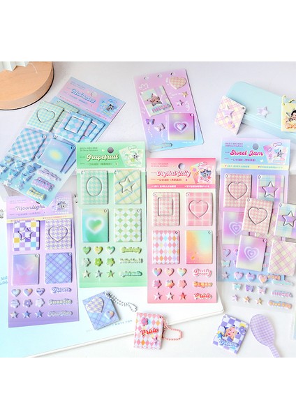 01 6 Stilleri Sevimli Kırtasiye Çıkartmalar 3D Çocuk Çıkartmaları Fotocard Dekor Dıy Aksesuarları Karalama Defteri Malzemeleri 90MM * 150MM (Yurt Dışından) fiyatları