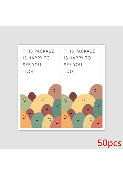 QY1898-50PCS 10-50PCS Yeni 5*10CM Beyaz "bu Paket De Seni Görmekten Mutluluk Ediyor" Çıkartmalar Hediye Sızdırmazlık Etiketleri Size Özel Etiket (Yurt Dışından)