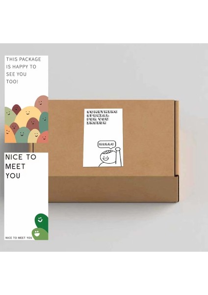 QY1898-50PCS 10-50PCS Yeni 5*10CM Beyaz "bu Paket De Seni Görmekten Mutluluk Ediyor" Çıkartmalar Hediye Sızdırmazlık Etiketleri Size Özel Etiket (Yurt Dışından) fiyatları