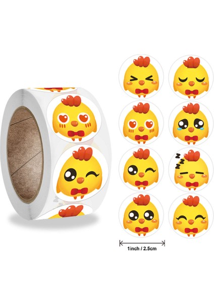 QY726-300 Adet 50-500 Adet Sevimli Civciv Hayvan Ifade Mini Kağıt Etiket Dekorasyon Diy Albümü Günlüğü Scrapbooking Etiket Etiket Kawaii Kırtasiye (Yurt Dışından) modelleri