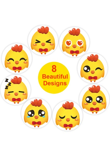 QY726-300 Adet 50-500 Adet Sevimli Civciv Hayvan Ifade Mini Kağıt Etiket Dekorasyon Diy Albümü Günlüğü Scrapbooking Etiket Etiket Kawaii Kırtasiye (Yurt Dışından) indirimleri