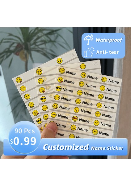 B6 30X11MM 90 Adet Çok Boyutlu Özel Karikatür Su Geçirmez Isim Etiket Kişiselleştirilmiş Isim Etiket Çıkartmaları Isimleri Çocuklar Okul Kırtasiye (Yurt Dışından) indirimleri