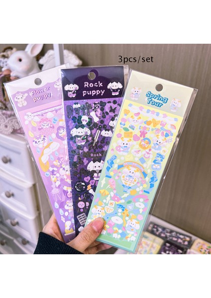 3 Adet Set B Sharkbang Bobo Tüm Tam Set Karalama Defteri Çıkartmaları Kore Dekor Günlük Albümü Kitap Kırtasiye Kawaii Etiket Tedarikçileri Için Etiket (Yurt Dışından)