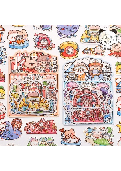 Bir Telado Sos Sualtı Dünyası Macera Parçacık Paketi Cep Çıkartmaları ve Kağıt Karikatür Cep Malzeme Çıkartmaları (Yurt Dışından) fiyatları