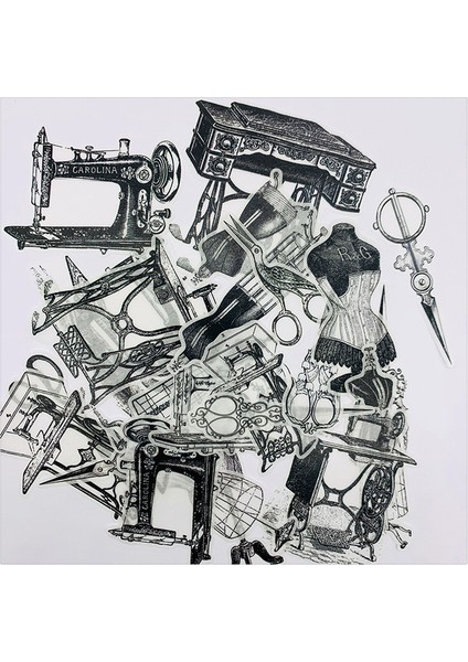 Saydam 22 Adet Retro Çıkartmalar Siyah ve Beyaz Vintage Giyim Mağazası Tarzı Günlüğü Dekorasyon Estetik Etiket Önemsiz Dergisi Kırtasiye (Yurt Dışından)