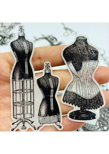 Saydam 22 Adet Retro Çıkartmalar Siyah ve Beyaz Vintage Giyim Mağazası Tarzı Günlüğü Dekorasyon Estetik Etiket Önemsiz Dergisi Kırtasiye (Yurt Dışından) fırsatları