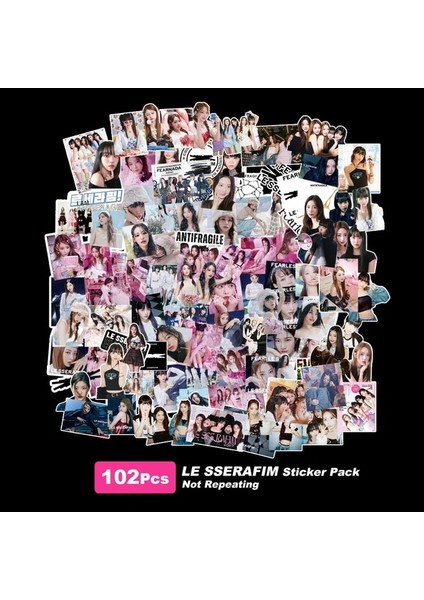 Sc-Le Sserafım Ön Satış Kpop Idol 102 Adet/takım Çıkartmalar Le Sserafım Albümü Çıkartmalar Yeni Çıkartmalar Buzdolabı Araba Kask Dıy Dizüstü Paten (Yurt Dışından)