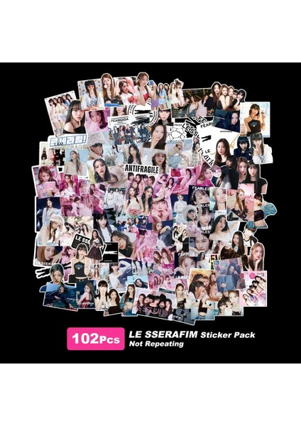 Sc-Le Sserafım Ön Satış Kpop Idol 102 Adet/takım Çıkartmalar Le Sserafım Albümü Çıkartmalar Yeni Çıkartmalar Buzdolabı Araba Kask Dıy Dizüstü Paten (Yurt Dışından) fiyatları