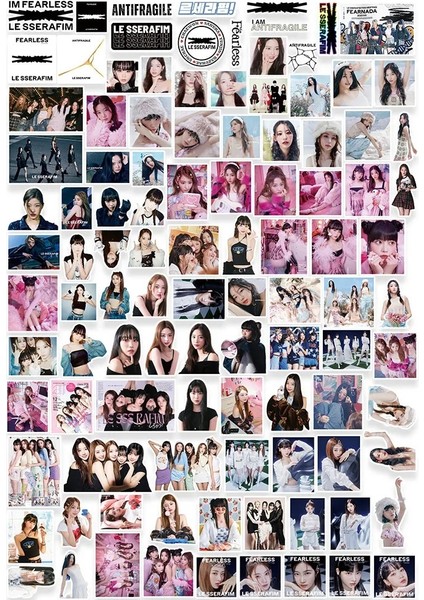 Sc-Le Sserafım Ön Satış Kpop Idol 102 Adet/takım Çıkartmalar Le Sserafım Albümü Çıkartmalar Yeni Çıkartmalar Buzdolabı Araba Kask Dıy Dizüstü Paten (Yurt Dışından) modelleri