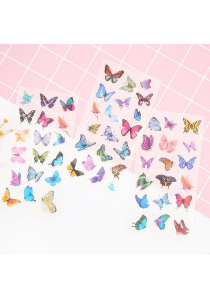 6 Adet/paket Pvc Şeffaf Çıkartmalar Güzel Kelebek Dekorasyon Albümü Ince Çocuk Yatak Odası Dekorasyon Çıkartmaları (Yurt Dışından) modelleri