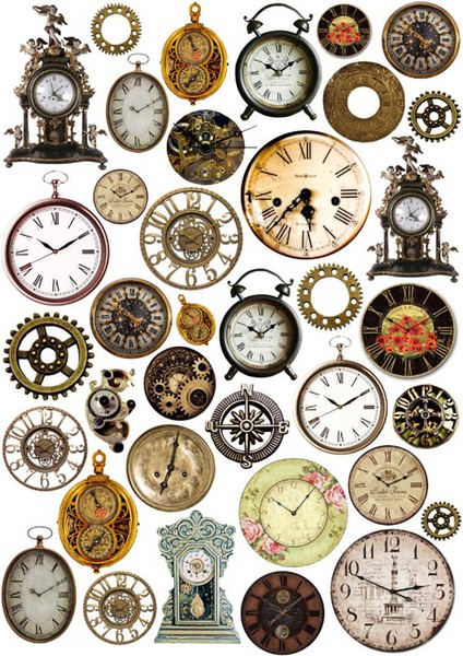 SZ13115 2 Adet Retro Cep Saati Saat Dıy Kesilmemiş Autocollant Kırtasiye Scrapbooking Planlayıcısı Etiket Sevimli Seyahat Kitap Dergisi Malzemeleri (Yurt Dışından)