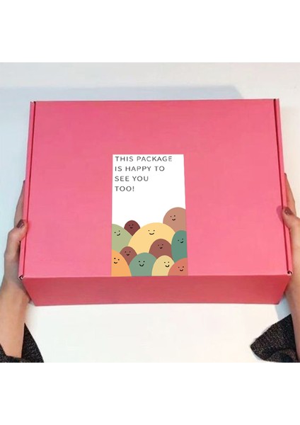 QY1898-50PCS 10-50PCS Yeni 5*10CM Beyaz "bu Paket De Seni Görmekten Mutluluk Ediyor" Çıkartmalar Hediye Sızdırmazlık Etiketleri Size Özel Etiket (Yurt Dışından) fırsatları