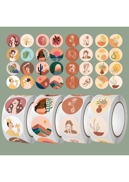 QY1797-500PCS 100-500PCS Sevimli Scrapbooking Kırtasiye Çıkartmalar Zarf Sızdırmazlık Etiketi Kişiselleştirilmiş Küçük Işletme Hediye Dekor Çıkartmalar (Yurt Dışından)