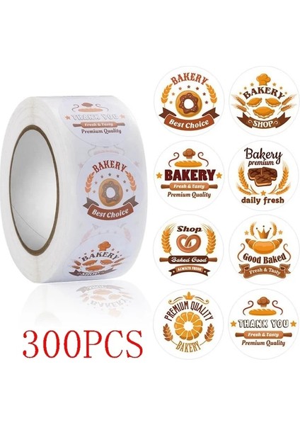 HY2022-64-300PCS 50-500PCS Yuvarlak Fırın Müşteriler Için En Iyi Seçim Kendinden Yapışkanlı Etiketler Gıda Paketi Ekmek ve Içecek Yeni Gelenler Için Çıkartmalar (Yurt Dışından)