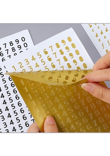 E Mektup Hediye Kendinden Yapışkanlı Alfabe ve Sayı Çıkartmalar, Altın Gümüş Siyah Karalama Defteri Çıkartmalar Sanat Kartları Kutusu Zanaat Ev Dekor (Yurt Dışından) fırsatları