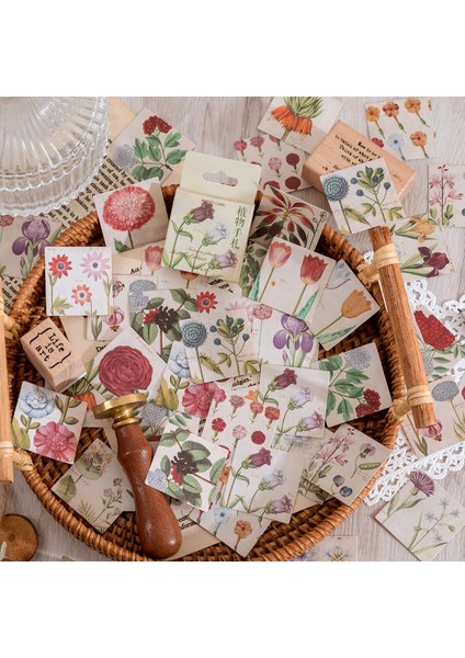 L 45 Adet/grup Vintage Çıkartmalar Scrapbooking Malzemeleri Yapışkanlı Planlayıcı Etiketleri Günlük Defteri Fotoğraf Albümü Deco Kırtasiye (Yurt Dışından)