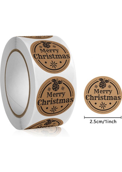 QY2116-100PCS 100-500PCS Merry Christmas Noel Baba Etiketleri Çıkartmalar Hediye Paketi Kart Zarf Sarma Parti Pişirme Küçük Işletme Için (Yurt Dışından)
