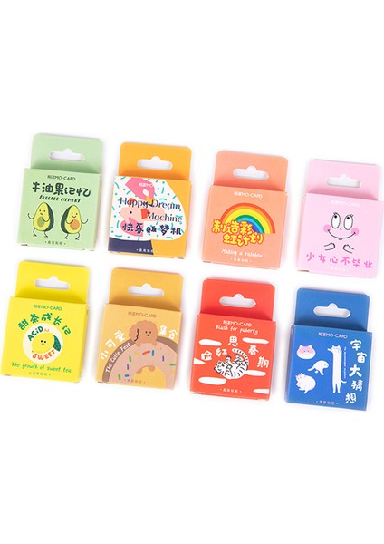 Sevimli Karikatür Çıkartmalar 46 Adet Kutulu Etiket Estetik Dekoratif Albüm Günlüğü Çıkartmalar Çocuklar Için Kırtasiye Çıkartmalar (Yurt Dışından) fiyatları