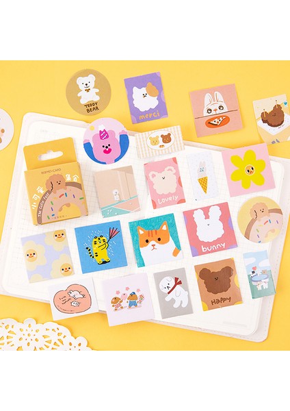 Sevimli Karikatür Çıkartmalar 46 Adet Kutulu Etiket Estetik Dekoratif Albüm Günlüğü Çıkartmalar Çocuklar Için Kırtasiye Çıkartmalar (Yurt Dışından) fırsatları