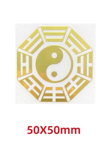 C Beş Element Yin ve Yang Tai Chi Sekiz Diyagramları Desen Metal Çıkartmalar Cep Telefonu Çıkartmaları Dizüstü Araba Çıkartmaları Dekorasyon (Yurt Dışından)