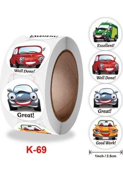 K69 Lbsısı Hayat 1 Inç 500 Adet Rulo Mutlu Doğum Günü Dört Güzel Renk Tasarımları Kutuları Zarflar Çanta Dekorasyon Çıkartmaları Etiketleri (Yurt Dışından)