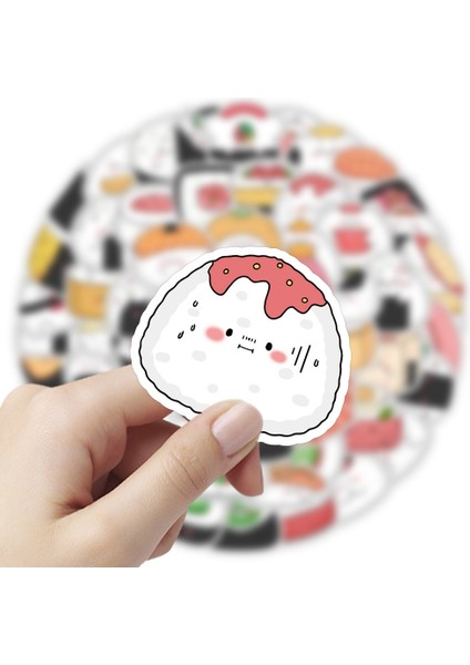 10 Adet-Rastgele 10/50 Adet Kawaii Suşi Graffiti Çıkartmalar Karikatür Gıda Dıy Karalama Defteri Bavul Su Şişesi Telefon Dizüstü Bilgisayar Kaykay Çocuklar (Yurt Dışından)