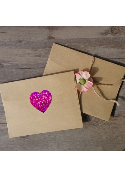 QY1994-500PCS 500 Adet/rulo Aşk Gökkuşağı Etiket Kalp Şekli Scrapbooking Hediye Paketleme Parti Düğün Sevgililer Günü Kırtasiye Etiket (Yurt Dışından) indirimleri