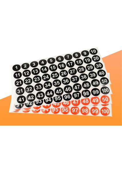 Yeşil 1 Inç Renkli Su Geçirmez Dijital Etiket Etiket 1-200 Yuvarlak Kendinden Yapışkanlı Etiket Kendinden Yapışkanlı Kağıt Numarası Seri Numarası Etiket (Yurt Dışından)