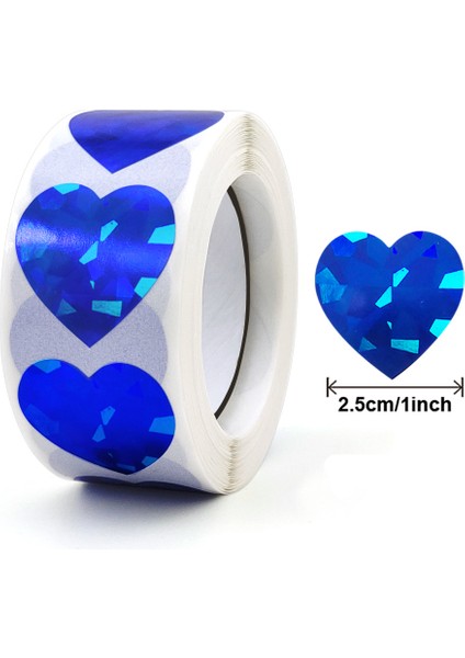 QY2003-500PCS 500 Adet/rulo Aşk Gökkuşağı Etiket Kalp Şekli Scrapbooking Hediye Paketleme Parti Düğün Sevgililer Günü Kırtasiye Etiket (Yurt Dışından) fiyatları