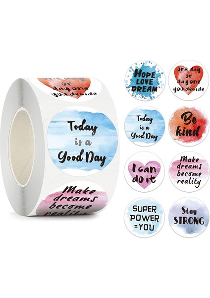 QY1594-300PCS 100-500PCS Öğretmenler Için Teşvik Edici Kelimeler Ödül Çıkartmaları 8 Tasarımlar Sınıf Malzemeleri Suluboya Motivasyon Etiketi Çocuk Için (Yurt Dışından) fiyatları