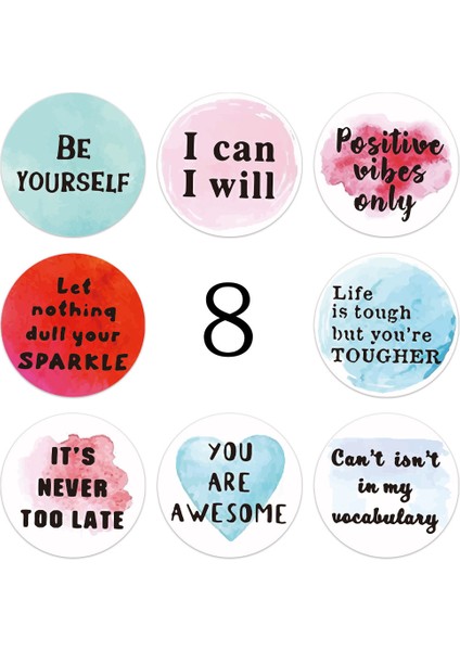 QY1594-300PCS 100-500PCS Öğretmenler Için Teşvik Edici Kelimeler Ödül Çıkartmaları 8 Tasarımlar Sınıf Malzemeleri Suluboya Motivasyon Etiketi Çocuk Için (Yurt Dışından) fırsatları