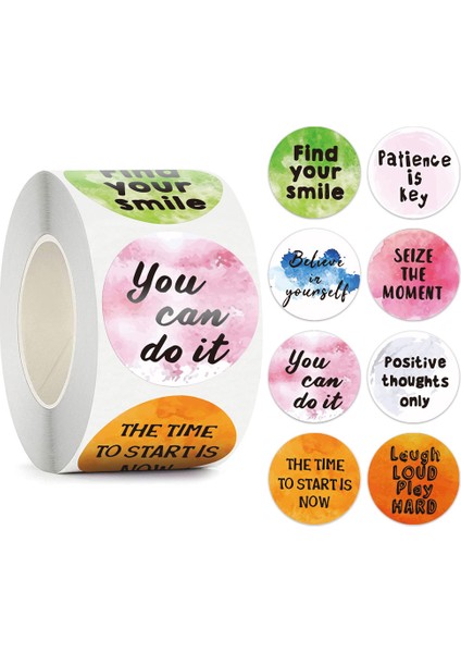 QY1594-300PCS 100-500PCS Öğretmenler Için Teşvik Edici Kelimeler Ödül Çıkartmaları 8 Tasarımlar Sınıf Malzemeleri Suluboya Motivasyon Etiketi Çocuk Için (Yurt Dışından) indirimleri