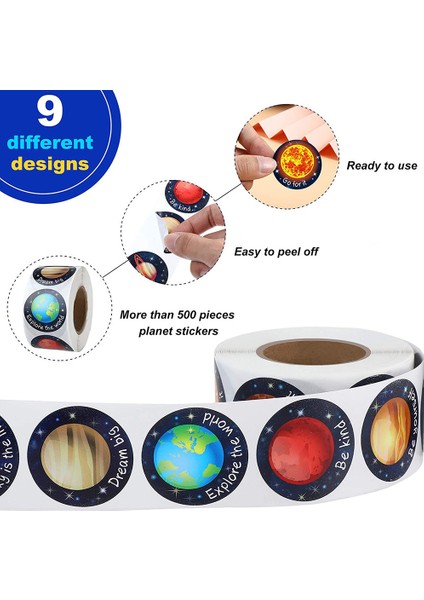 QY1591-300PCS 100-500PCS Çocuk Ödül Çıkartmaları Uzay Gezegen Etiket Okul Öğretmeni Ödül Öğrenci Scrapbooking Kırtasiye Günlükleri Çıkartmalar (Yurt Dışından) fırsatları