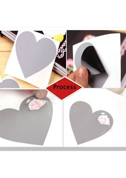 Silverlove Kalp 50 Adet/takım Renkli Çok Kullanımlı Sevimli Aşk Pentagram Şekli Kazı Kazan Kart Etiket Dıy Kartpostal Düğün Hediyesi Kendinden Yapışkanlı Kaplama Etiket (Yurt Dışından)