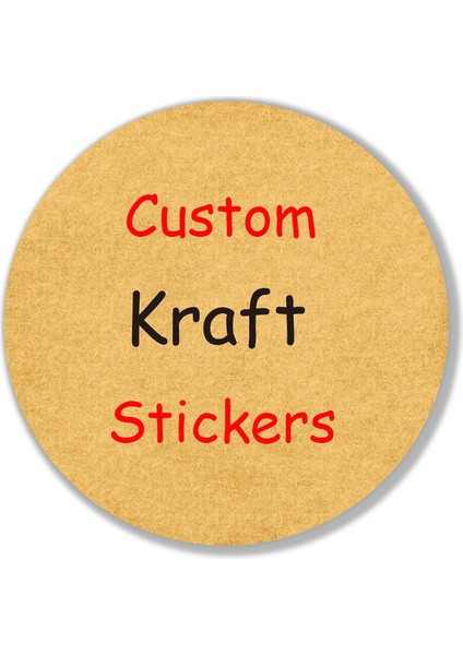 6.5cm Kraft Özel Çıkartmalar Yuvarlak Doğal Kraft El Yapımı Etiket Fırında Ambalaj, Konserve Kavanozları, Çerez Çantaları, Hediye Paketi Için Yapışkanlı Etiketler (Yurt Dışından)