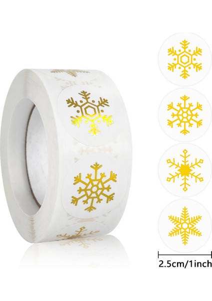 QY1657-100PCS 100-500 Adet Altın Kar Tanesi Noel Çıkartmalar Şeker Çanta Zarflar Sızdırmazlık Etiketi Yılbaşı Hediyeleri Kutusu Süslemeleri Etiket (Yurt Dışından) fırsatları