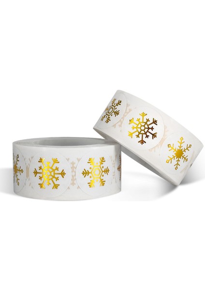 QY1657-100PCS 100-500 Adet Altın Kar Tanesi Noel Çıkartmalar Şeker Çanta Zarflar Sızdırmazlık Etiketi Yılbaşı Hediyeleri Kutusu Süslemeleri Etiket (Yurt Dışından) indirimleri