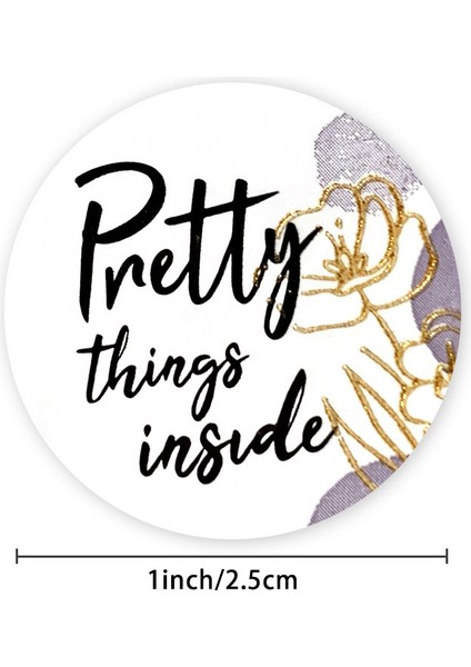 QY641-300PCS 100-500PCS 1 Inç Yuvarlak "güzel Hediye" Kendinden Yapışkanlı Etiket Sızdırmazlık Etiket Rulo Ambalaj Dekorasyon El Yapımı Kırtasiye (Yurt Dışından) modelleri