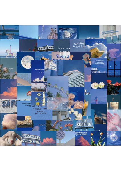 30 Adet 10/30/62 Adet Sevimli Mavi Manzara Eskiz Defteri Etiketi Estetik Pvc Kırtasiye Çocuk Dekorasyon Scrapbooking Okul Malzemeleri (Yurt Dışından) fiyatları