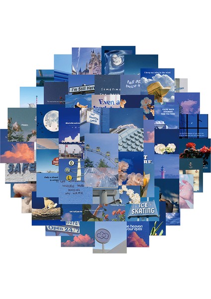 30 Adet 10/30/62 Adet Sevimli Mavi Manzara Eskiz Defteri Etiketi Estetik Pvc Kırtasiye Çocuk Dekorasyon Scrapbooking Okul Malzemeleri (Yurt Dışından) fırsatları