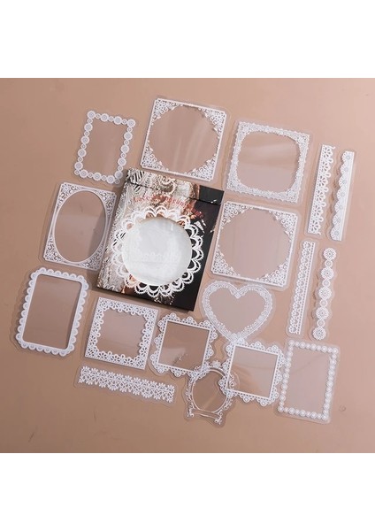 B Yoofun 30 Adet/paket Kawaii Dantel Etiket Vintage Dantel Kalp Çerçeve Sanat Zanaat Scrapbooking Için Sevimli Dıy Dekoratif Çıkartmalar (Yurt Dışından)