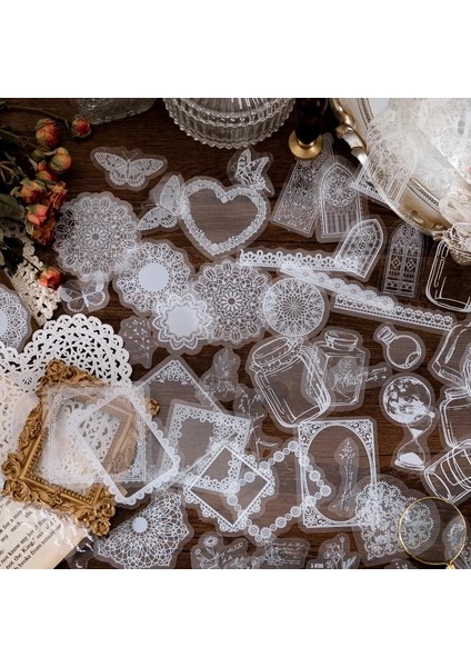 B Yoofun 30 Adet/paket Kawaii Dantel Etiket Vintage Dantel Kalp Çerçeve Sanat Zanaat Scrapbooking Için Sevimli Dıy Dekoratif Çıkartmalar (Yurt Dışından) fiyatları