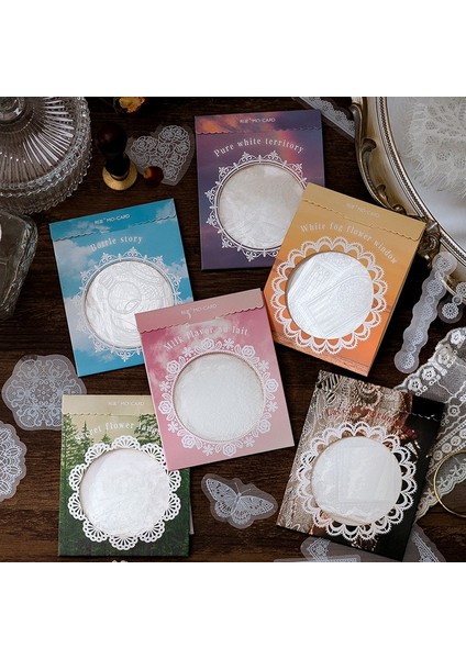 B Yoofun 30 Adet/paket Kawaii Dantel Etiket Vintage Dantel Kalp Çerçeve Sanat Zanaat Scrapbooking Için Sevimli Dıy Dekoratif Çıkartmalar (Yurt Dışından) modelleri